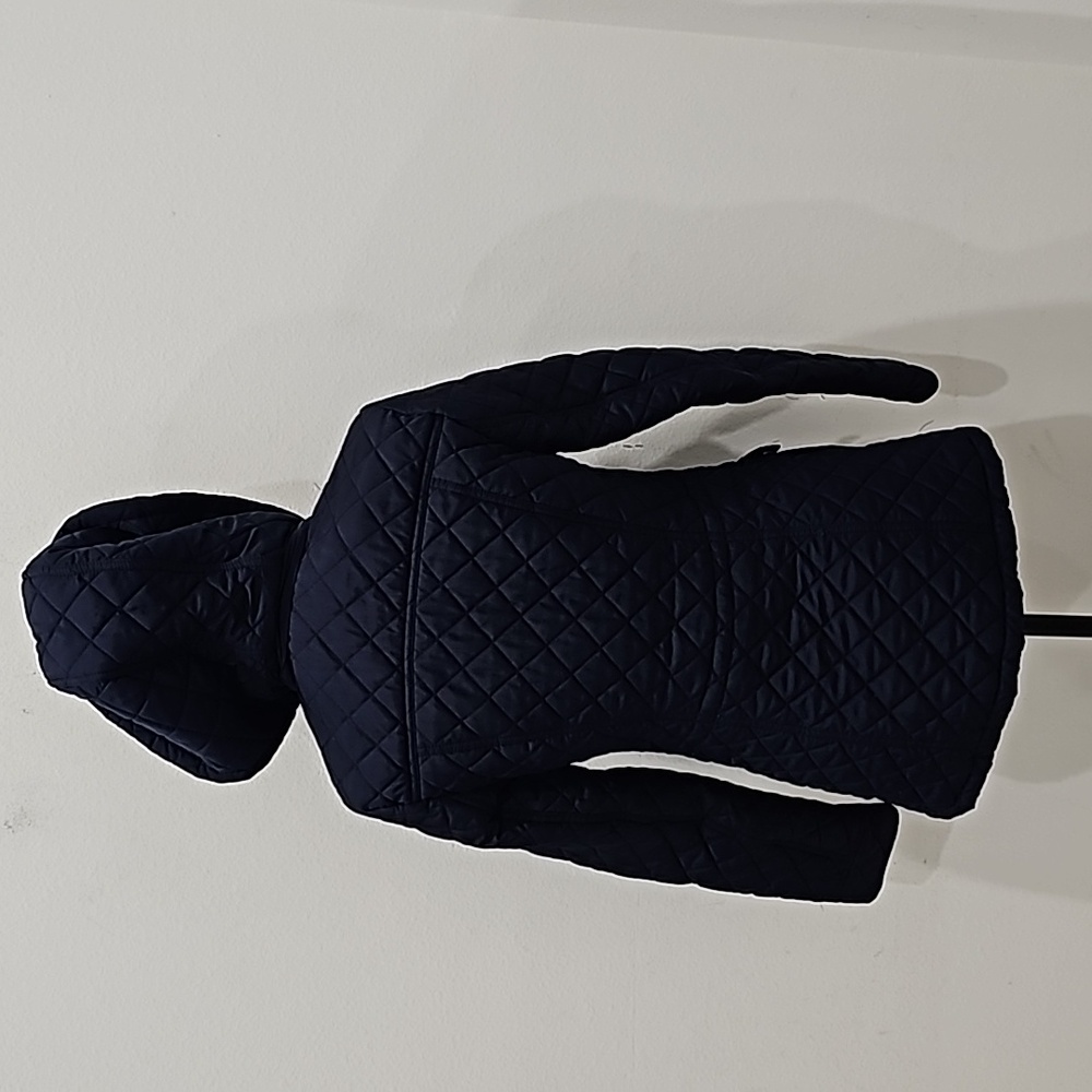 Tommy Hilfiger Diamond Puffer hoodie Jacket Coat Size XS navy blue - Picture 14 of 16
